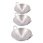 Pure Aluminium Kadhai, Kadai, Frying Pan For Cooking Deep Fry Combo Of 3 Kadai - 8 Liters, 9 Liters & 10 Liters | Gas Stovetop Compatible